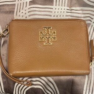 Tory Burch Brown Leather Wristlet